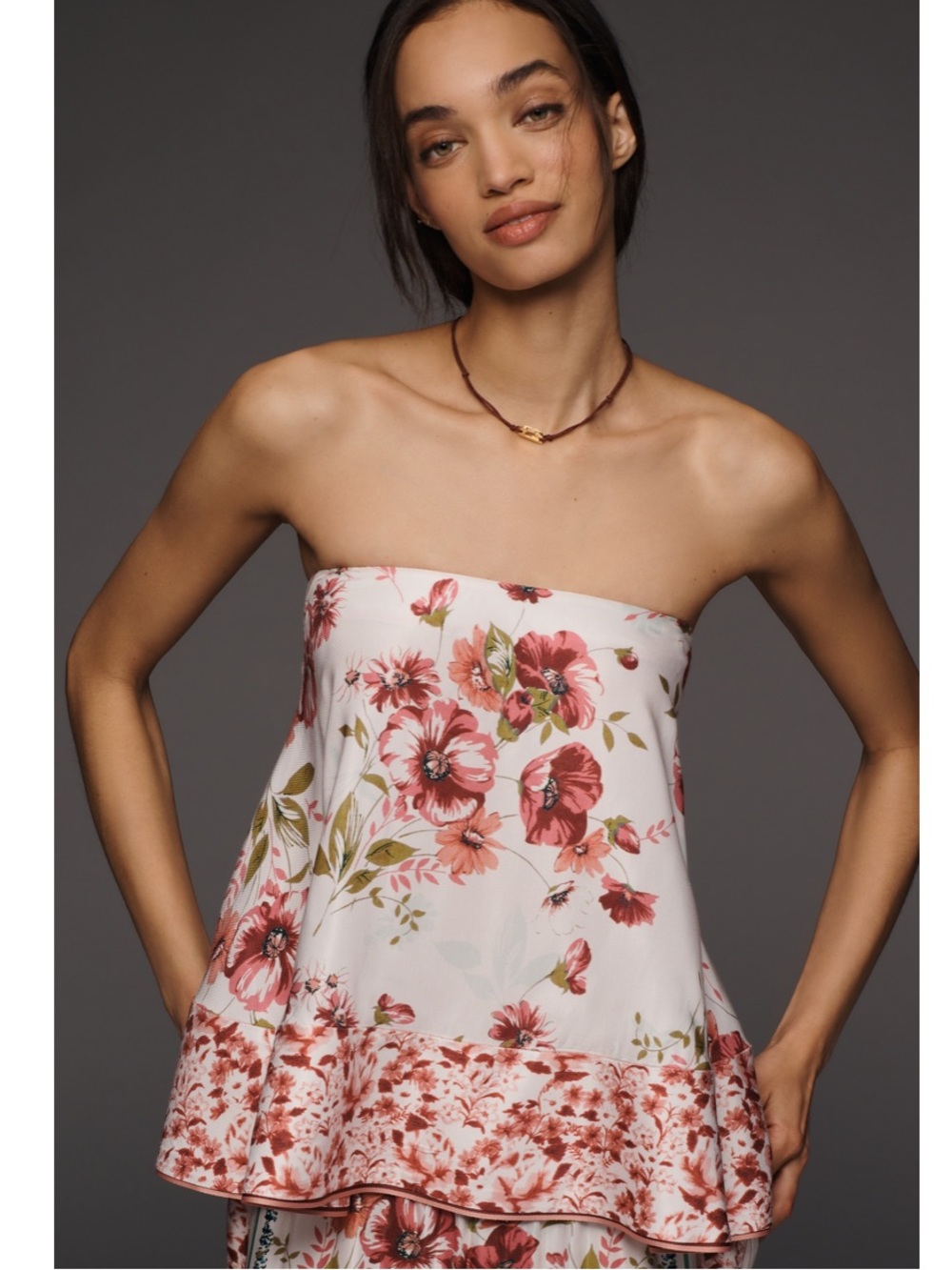 Anthropologie Jessica Strapless Swing Top by Maeve
